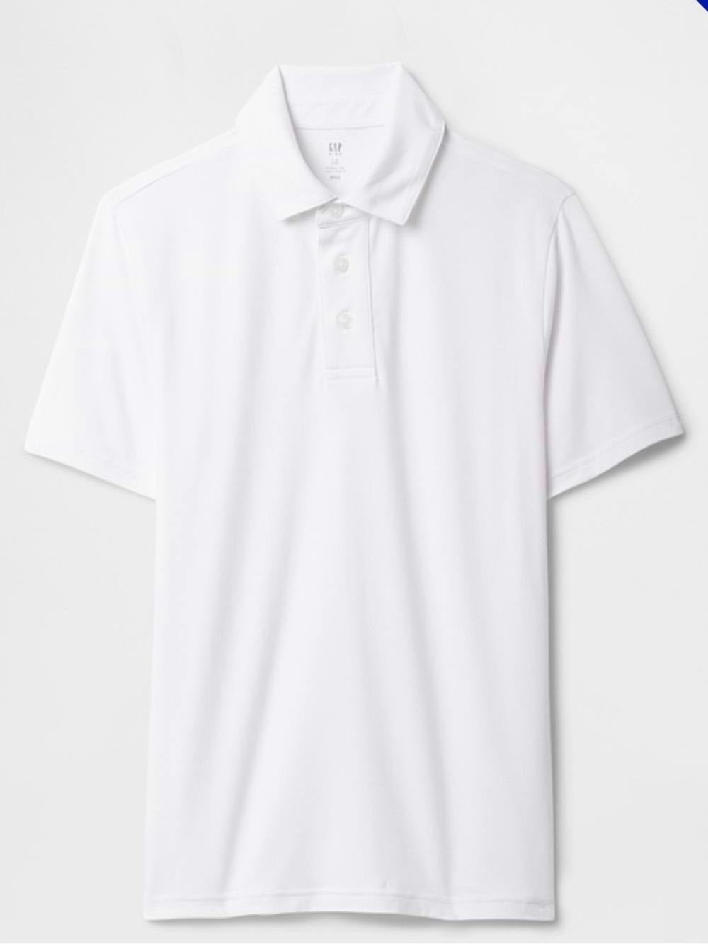 Gap kids White Performance Polo Shirt